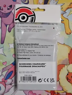 Pokemon Center TCG: Scorching Charizard Black Card Sleeves (65 Sleeves) - Sealed - Image 2
