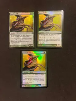 x3 Gemhide Sliver [Premium Deck Series: Slivers Foil] x3 Magic MTG Cards LP - Image 1