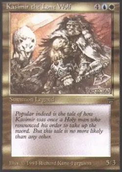 [1x] Kasimir the Lone Wolf Slight Play, English Legends MTG Magic - Image 1