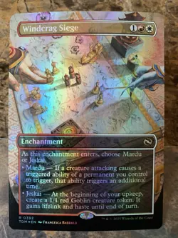 MTG TCG Tarkir: Dragonstorm Windcrag Siege Borderless 0392 Foil Rare - Image 1