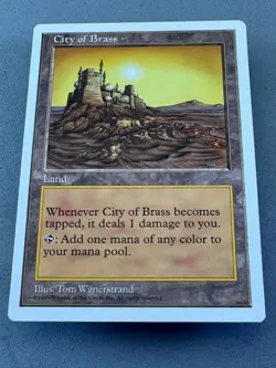 City of Brass Rare MTG 5th Edition-Never Played Mint/Near Mint-Vintage - Image 3