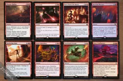 Set of 8 Commander Red Board Wipes *NM* (English Magic MTG) Mizzium Mortars - Image 1