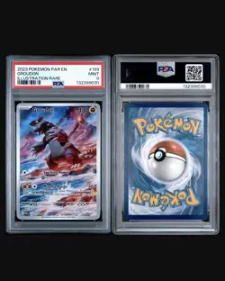 2023 POKEMON PAR EN PARADOX RIFT #199 GROUDON ILLUSTRATION RARE PSA 9 MINT - Image 2