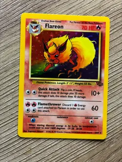 Pokemon TCG Flareon Jungle 3/64 Holo Unlimited Holo Rare - Image 1