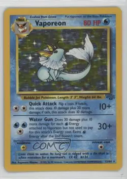Vaporeon Holo Pokemon Jungle #12 1999 - Image 1