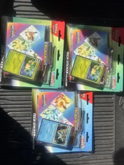 Pokemon TCG: Scarlet Violet Prismatic Evolutions Tech Sticker Collection 3X Lot - Image 1