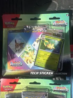 Pokemon TCG: Scarlet Violet Prismatic Evolutions Tech Sticker Collection 3X Lot - Image 5