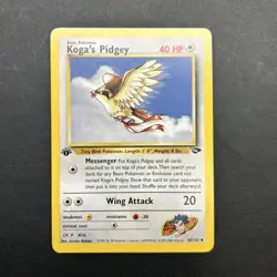 Koga's Pidgey 49/132 Uncommon Gym Challenge Pokemon 1st Edition NM - Image 1