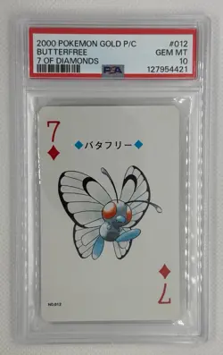 2000 POKEMON GOLD P/C BUTTERFREE #012 7 OF DIAMONDS PSA 10 GEM MT - Image 1