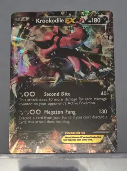 Pokemon TCG Krookodile EX XY XY25 Black Star Promo Holo Promo 2014 [LP] - Image 1