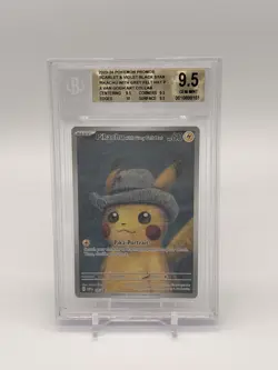 Pikachu with Grey Felt Hat 085 Pokemon Van Gogh Promo BGS 9.5 - Image 1