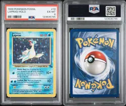 LAPRAS 1999 Pokemon Fossil Holo #10 PSA 6 - Image 3