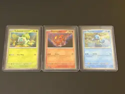 Pokemon SV Promo Bulbasaur Charmander Squirtle #46/47/48 [Black Star Promo] Set - Image 1