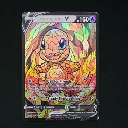 Pokemon Charmander Stain Glass Custom Made Fan Art Holo - Image 3