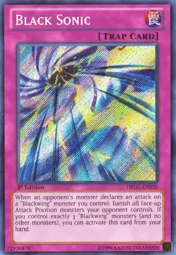 Yugioh! MP Black Sonic - DRLG-EN030 - Secret Rare - 1st Edition Moderately Playe - Image 1