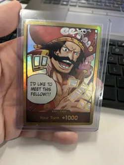 Namco Don!! Card Gol.D.Roger Holo Carrying on His Will One Piece Card Game - Image 1