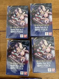 One Piece Op-14 Sleeved Booster (12) & Double Pack (4) The Azure Sea’s Seven Lot - Image 3