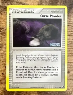 Curse Powder 80/115 2005 EX Unseen Forces Pokemon Card Reverse Holo Uncommon- Lp - Image 1