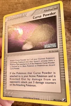 Curse Powder 80/115 2005 EX Unseen Forces Pokemon Card Reverse Holo Uncommon- Lp - Image 2