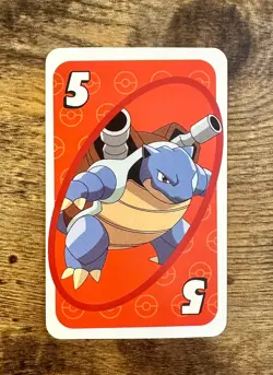 Blastoise #5 Red Uno Deck Pokemon Card Nintendo Pocket Monsters Promo Rare - Nm - Image 1