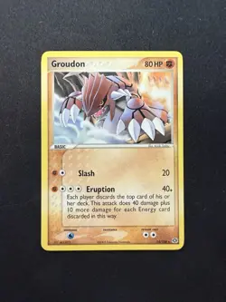 Pokemon Groudon Action Figure Emerald Regular Card 14/106 - Image 1