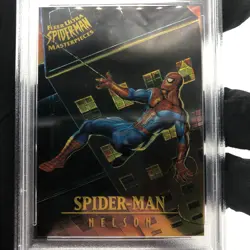 Marvel Card PSA 9 Spider-Man 5 Nelson 1995 Masterpieces Fleer [9] - Image 3