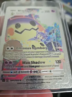 Mimikyu Vmax Silver Foil Fan Art Vinyl Textured Collector Pokemon Card - Image 5