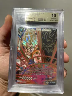gogeta hero revived bt5-038 spr bgs 10 dragon ball super card game psa 10 dbs - Image 1