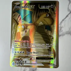 Pokemon TCG Dragonite EX Full Art Ultra Rare Holo Card Evolutions 106/108 XY - Image 1