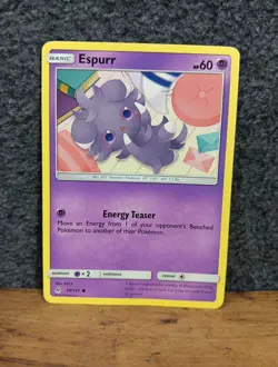 Pokemon Sun & Moon Forbidden Light Espurr 44/131 card P1 Game Trading Collect - Image 1