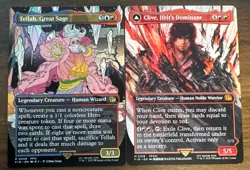 clive ifrit's dominant & Tellah Great Sage - Final Fantasy Mtg Alt Art - Nm - Image 1