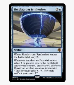 Simulacrum Synthesizer MTG Outlaws of Thunder Junction NM Artifact Rare - Image 1