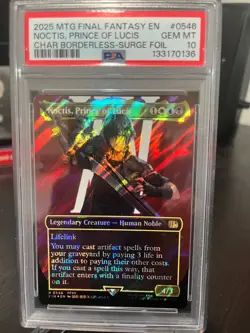 2025 MTG Final Fantasy NOCTIS, PRINCE OF LUCIS * Character Surge Foil * PSA 10 - Image 1