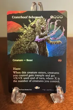 Craterhoof Behemoth MTG #346 Foil (Borderless) Tarkir: Dragonstorm TDM - Image 1