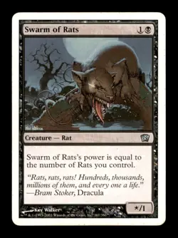 MTG Swarm of Rats LP Light Play Eighth Edition [1761] - Image 1