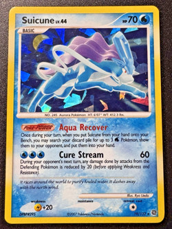 Suicune 19/132 Secret Wonders Pokemon Card Cracked Ice Holo Foil Rare Near Mint - Image 1