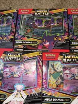 Pokemon TCG Mega Battle Deck X3 Mega Gengar Ex. X2 Mega Diancie Ex. 5 Unit Total - Image 2