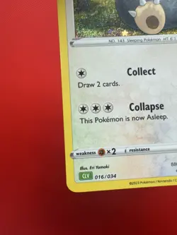 Snorlax 016/034 CLV NM Trading Card Game Classic Holo Pokemon #696 - Image 4