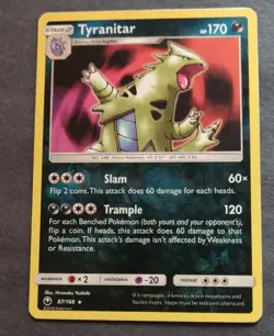 Tyranitar 87/168 Sm-Celestial Storm Reverse Holo Pokemon Tcg Card Heavily Played - Image 1
