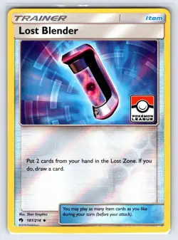 Lost Blender 181/214 Lost Thunder Pokemon League Card Reverse Holo Promo - Vlp - Image 1