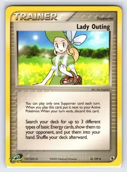 Lady Outing 83/109 2003 EX Ruby & Sapphire Pokemon Card Nintendo Trainer Nm/Vlp - Image 1