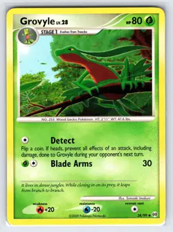 Grovyle 38/99 2009 Arceus Set Pokemon Card Uncommon - Lp - Image 1