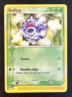 Koffing 54/109 2003 EX Ruby & Sapphire Pokemon Card E-Series Common - Vlp - Image 1