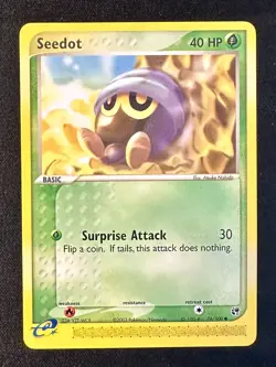 Seedot 76/100 2003 EX Sandstorm Pokemon Card Non Holo E-Series Common - Vlp - Image 1