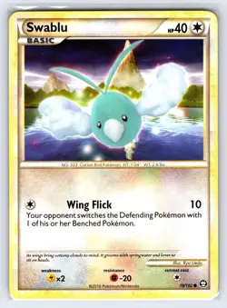 Swablu 78/102 2010 Triumphant Set Pokemon Card Non Holo Common - Vlp - Image 1