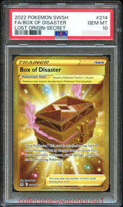 Pokemon Lost Origin Box of Disaster 214 PSA 10 - Image 1