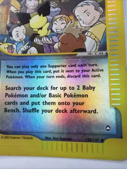 Pokemon Fan Club 130/147 Aquapolis Reverse Holo Trainer 2003 Vintage - Image 5