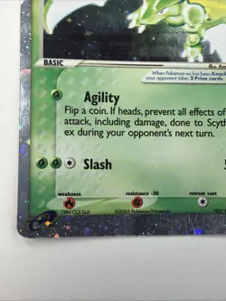 Scyther ex 102/109 Ruby and Sapphire Holo HP Rare Pokemon TCG 2003 - Image 3