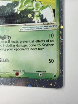 Scyther ex 102/109 Ruby and Sapphire Holo HP Rare Pokemon TCG 2003 - Image 4