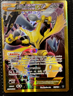 2016 POKEMON XY FATES COLLIDE 125 FULL ART/ALAKAZAM EX SECRET RARE-Ungraded EXC - Image 1